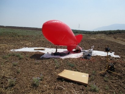 Tethered balloons with radiosondes [Vaisala]